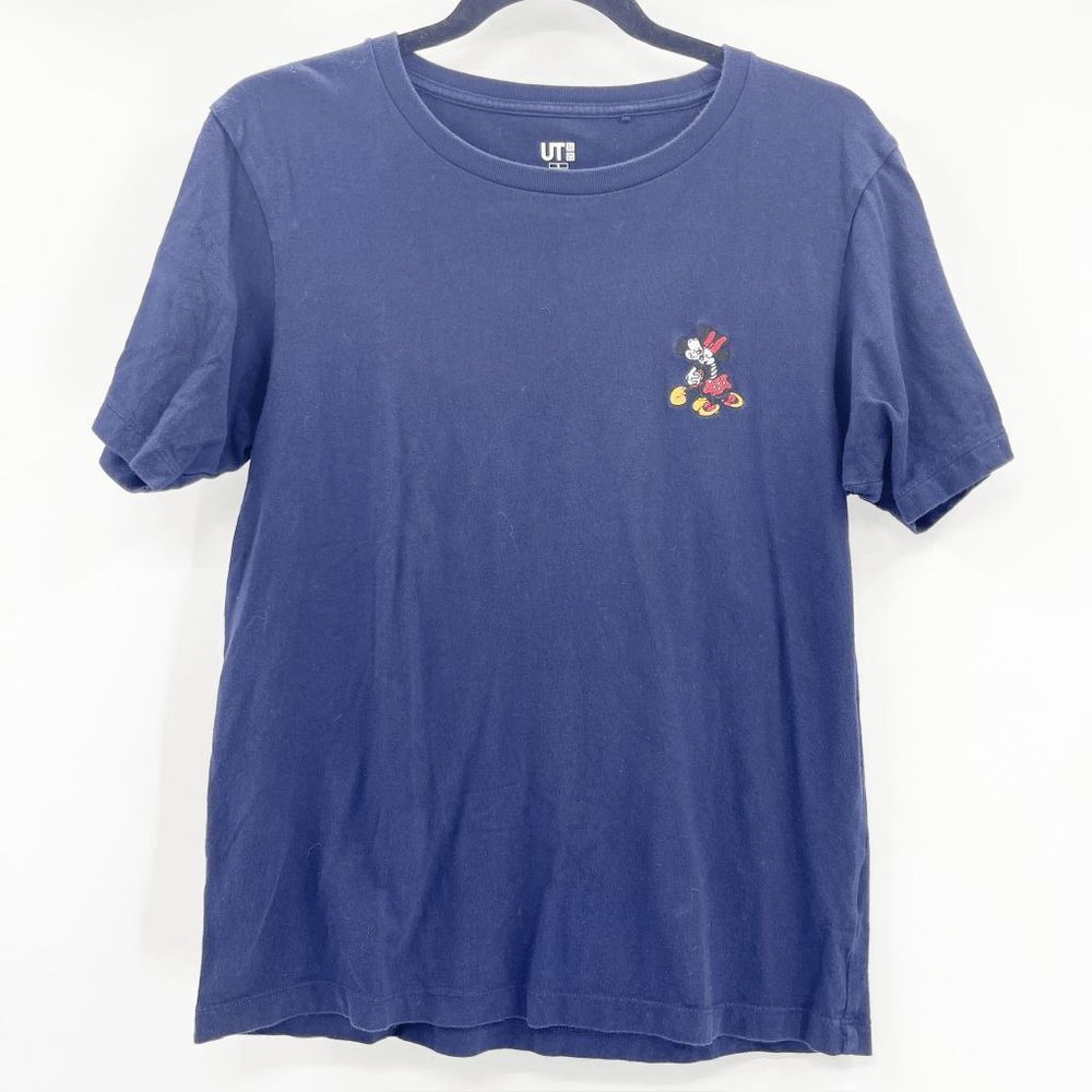 Uniqlo Mickey Manga Art Graphic T Shirt Women's Size S Navy Blue Disney - Picture 2 of 6